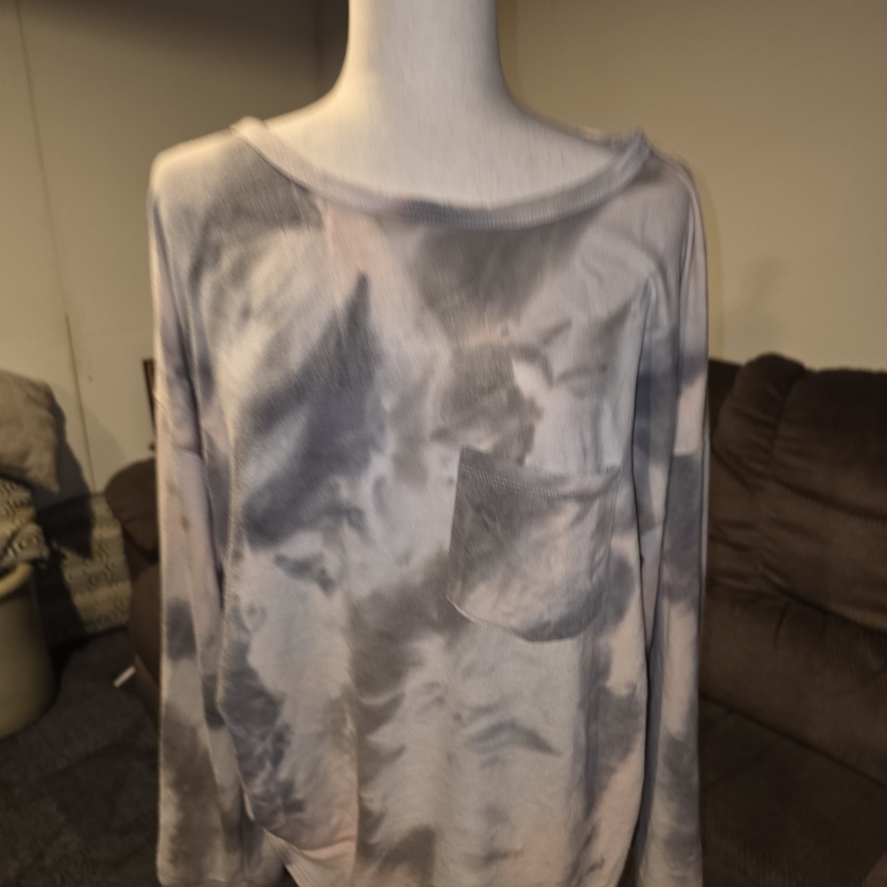 BiBi Pastel Tie-Dye Long Sleeve Top - Picture 2 of 4